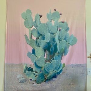 Pink Cactus Tapestry